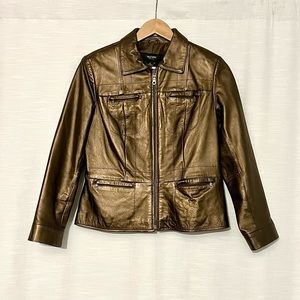 Alfani Copper Leather Jacket